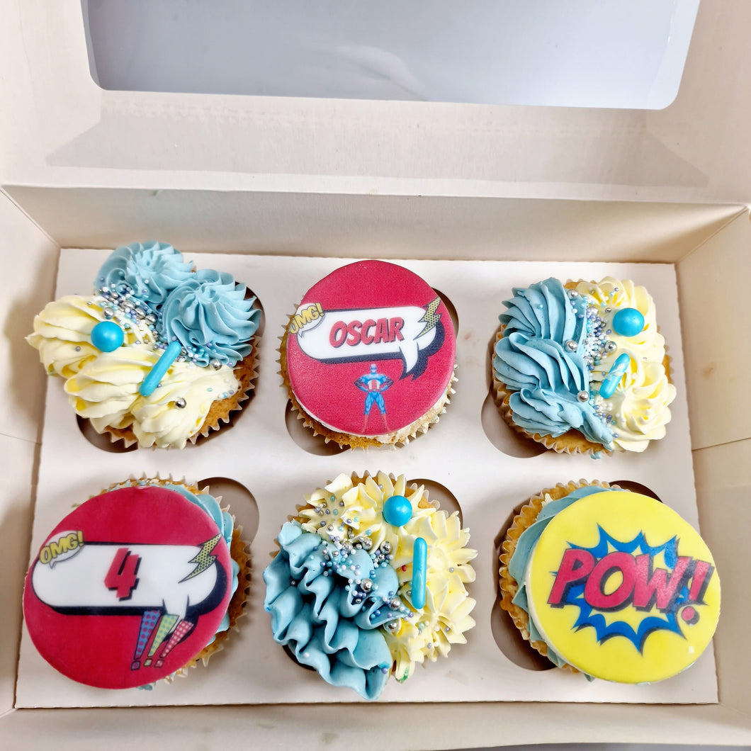 Superhero cupcakes