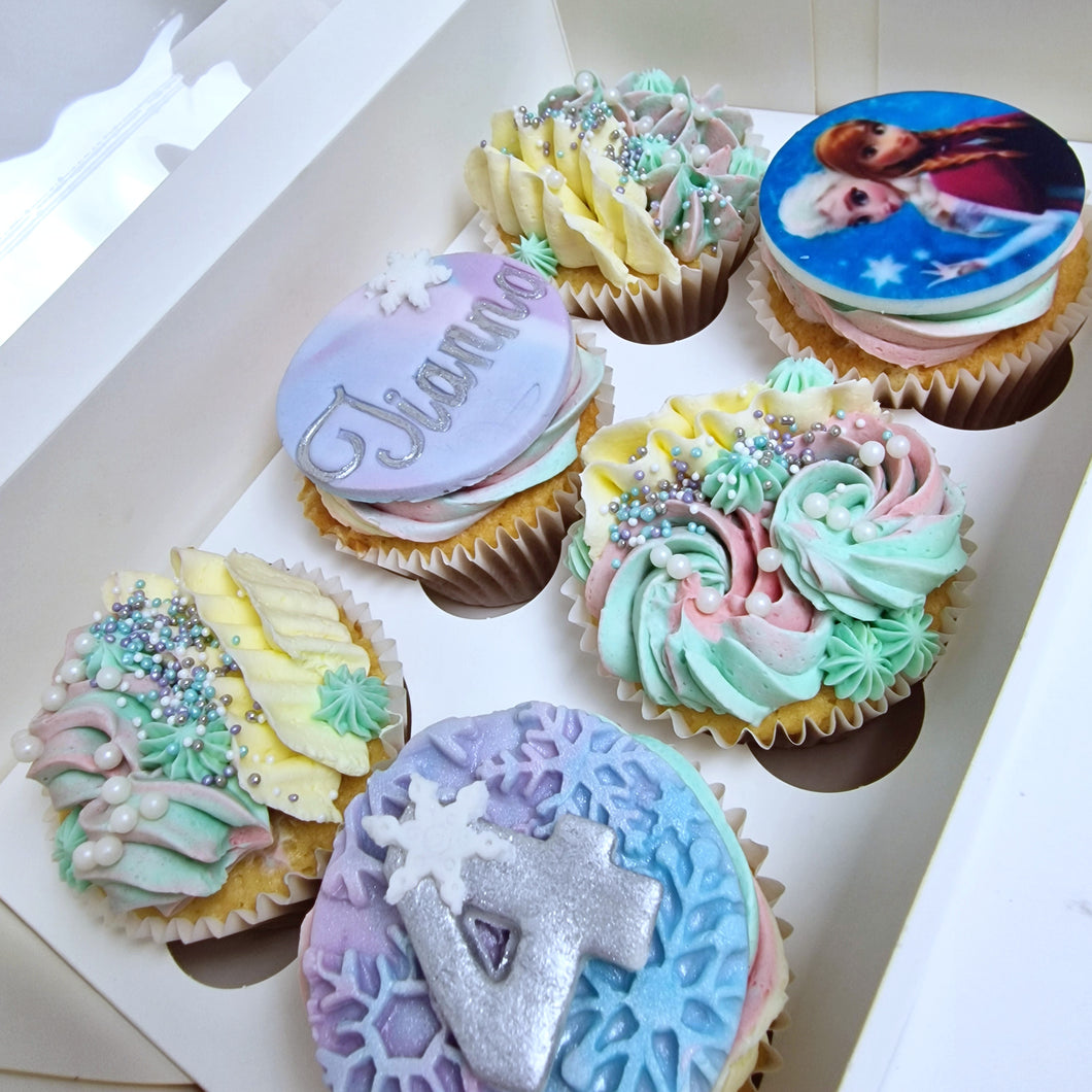 Frozen themed cupcakes