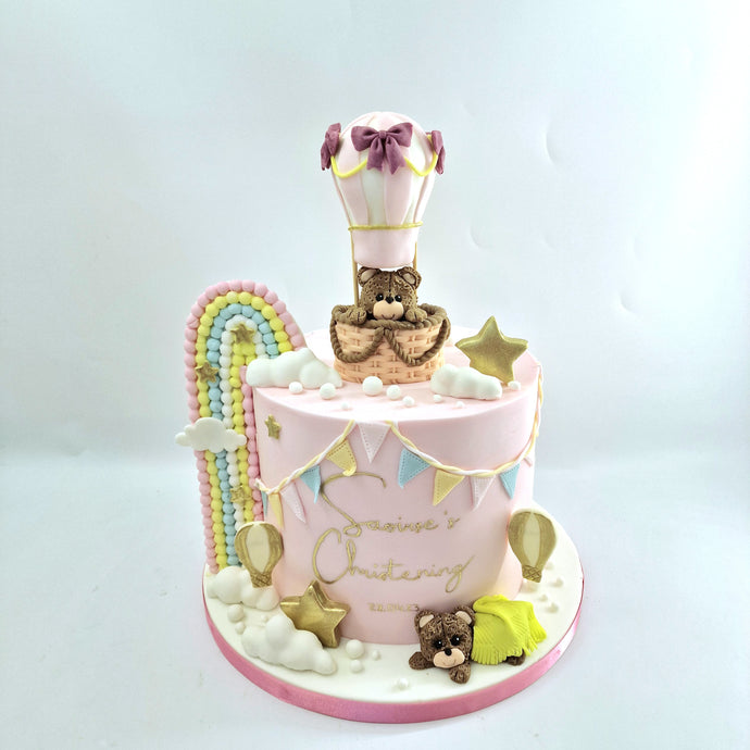 Cake with a hot air balloon