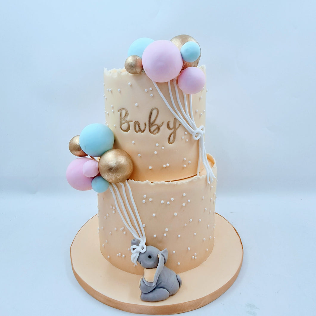 Gender Neutral Baby shower cake