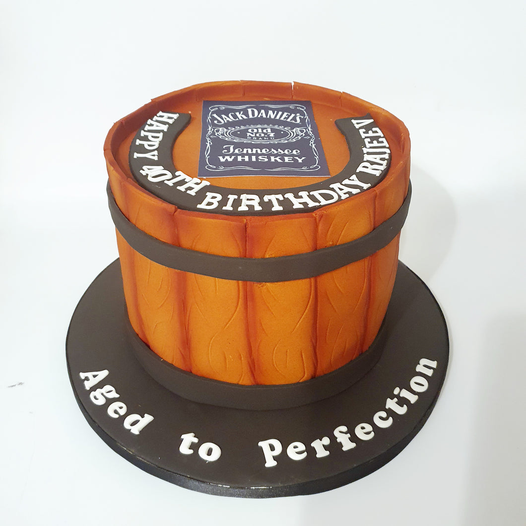 Whiskey Barrel Cake